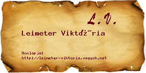 Leimeter Viktória névjegykártya